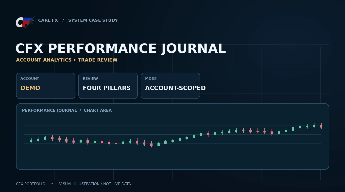 CFX Trading Journal illustrative project art